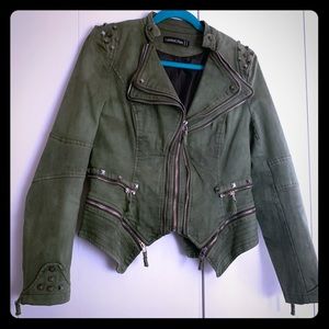 Green Moto Jacket